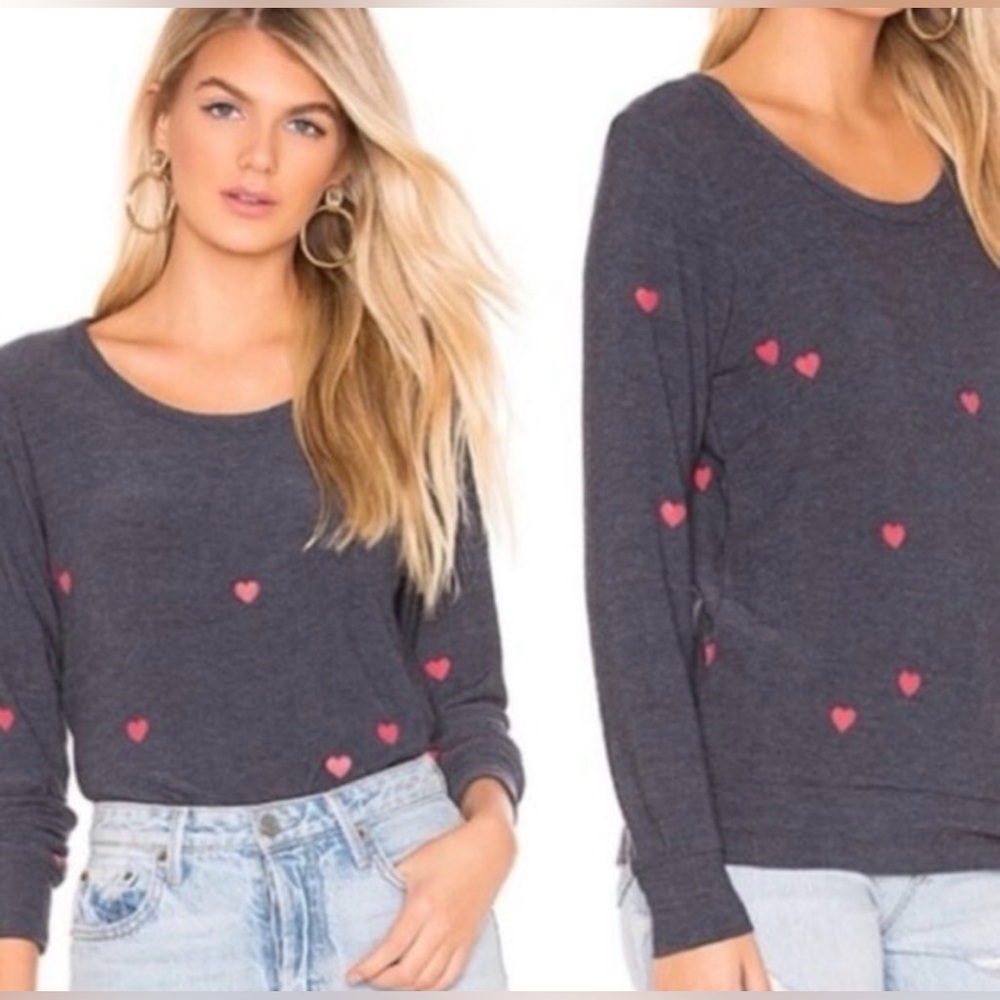 Chaser Floating Hearts sweatshirt size small